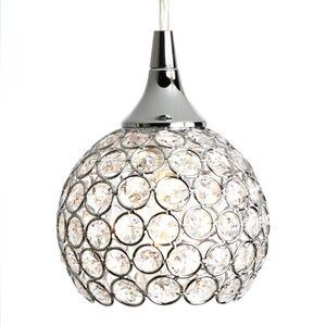 Ceiling Lighting | Ladura 5-in Chrome Crystal Mini Crystal Orb Pendant